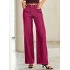 image:imageSidefeel Womens Baggy Wide Leg Jeans High Waisted Straight Leg Spring Outfits Denim PantsRacing Red