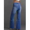 image:imageSidefeel Womens Bootcut Jeans High Waisted Flare Stretchy Bell Bottom Denim Pants with PocketsDark Blue