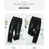 image:imageSidefeel Womens Boyfriend Jeans Stretchy Ripped Distressed Zimbaplatinum Denim PantsAblack