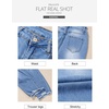 image:imageSidefeel Womens Boyfriend Jeans Stretchy Ripped Distressed Zimbaplatinum Denim PantsAblue