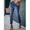 image:imageSidefeel Womens Boyfriend Jeans Stretchy Ripped Distressed Zimbaplatinum Denim PantsC Dark Blue