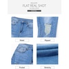 image:imageSidefeel Womens Boyfriend Jeans Stretchy Ripped Distressed Zimbaplatinum Denim PantsSky Blue