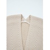 image:imageSidefeel Womens Cardigan Sweaters 2026 Long Sleeve Open Front Chevron Striped Fall Outfits Chunky Knit Sweaters CoatApricot