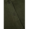 image:imageSidefeel Womens Corduroy Shirts Button Down Long Sleeve Ruffle V Neck Blouses TopGreen