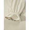 image:imageSidefeel Womens Corduroy Shirts Button Down Long Sleeve Ruffle V Neck Blouses TopWhite