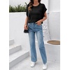 image:imageSidefeel Womens Crochet Tops for Women Cap Sleeve Knitted Summer Sweater Pullover Cute Beach Vacation ClothesBlack