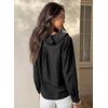 image:imageSidefeel Womens Denim Shirt Ruffled Edge V Neck Casual Long Sleeve 2026 Fall Jean Blouses TopsBlack