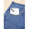 image:imageSidefeel Womens Flare Jeans High Waisted Bell Bottom Stretchy Patch Hem Denim Pants with PocketsDark Blue
