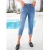 image:imageSidefeel Womens High Waist Jeans Stretchy Skinny Button Down Distressed Cropped Denim Pants with PocketsLight Blue