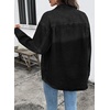 image:imageSidefeel Womens Jean Jacket Casual Long Sleeve Button Down Oversized Denim Jacket Trendy Fall OutfitsBlack