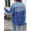 image:imageSidefeel Womens Jean Jacket Casual Long Sleeve Button Down Oversized Denim Jacket Trendy Fall OutfitsBlue