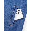 image:imageSidefeel Womens Jean Jacket Casual Long Sleeve Button Down Oversized Denim Jacket Trendy Fall OutfitsBlue