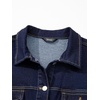 image:imageSidefeel Womens Jean Jacket Casual Long Sleeve Button Down Oversized Denim Jacket Trendy Fall OutfitsNavy Blue