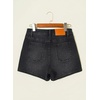 image:imageSidefeel Womens Jean Shorts High Waisted Stretchy Casual Drawstring Denim Shorts with PocketsBlack