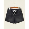 image:imageSidefeel Womens Jean Shorts High Waisted Stretchy Casual Drawstring Denim Shorts with PocketsBlack