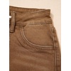 image:imageSidefeel Womens Jean Shorts High Waisted Stretchy Casual Drawstring Denim Shorts with PocketsBrown