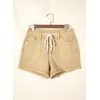 image:imageSidefeel Womens Jean Shorts High Waisted Stretchy Casual Drawstring Denim Shorts with PocketsKhaki