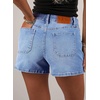 image:imageSidefeel Womens Jean Shorts High Waisted Stretchy Casual Drawstring Denim Shorts with PocketsSky Blue