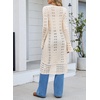 image:imageSidefeel Womens Long Cardigans Crochet Duster Button Up Bell Long Sleeve Trendy Fall Lightweight SweatersBeige