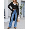 image:imageSidefeel Womens Long Cardigans Crochet Duster Button Up Bell Long Sleeve Trendy Fall Lightweight SweatersBlack