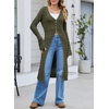 image:imageSidefeel Womens Long Cardigans Crochet Duster Button Up Bell Long Sleeve Trendy Fall Lightweight SweatersGreen