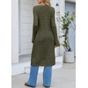 image:imageSidefeel Womens Long Cardigans Crochet Duster Button Up Bell Long Sleeve Trendy Fall Lightweight SweatersGreen
