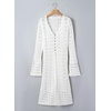 image:imageSidefeel Womens Long Cardigans Crochet Duster Button Up Bell Long Sleeve Trendy Fall Lightweight SweatersWhite