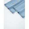 image:imageSidefeel Womens Straight Leg Embroidered Jeans High Waisted Stretchy Wide Leg Denim PantsIceland Blue