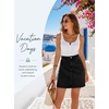image:imageSidefeel Womens Summer Jean Skirt 2026 High Waist Button Stretch Knee Length Denim SkirtBlack