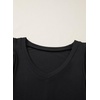 image:imageSidefeel Womens V Neck Summer Tops Ruffle Sleeveless Slim Fit T Shirts Casual Blouses 2026Black