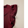 image:imageSidefeel Womens V Neck Summer Tops Ruffle Sleeveless Slim Fit T Shirts Casual Blouses 2026Burgundy