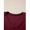 image:imageSidefeel Womens V Neck Summer Tops Ruffle Sleeveless Slim Fit T Shirts Casual Blouses 2026Burgundy