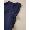 image:imageSidefeel Womens V Neck Summer Tops Ruffle Sleeveless Slim Fit T Shirts Casual Blouses 2026Navy Blue