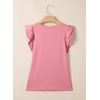 image:imageSidefeel Womens V Neck Summer Tops Ruffle Sleeveless Slim Fit T Shirts Casual Blouses 2026Pink
