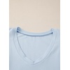 image:imageSidefeel Womens V Neck Summer Tops Ruffle Sleeveless Slim Fit T Shirts Casual Blouses 2026Sky Blue