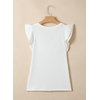 image:imageSidefeel Womens V Neck Summer Tops Ruffle Sleeveless Slim Fit T Shirts Casual Blouses 2026White