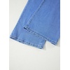 image:imageSidefeel Womens Wide Leg Jeans High Waisted Elastic Stretchy Straight Leg Trendy Drawstring Baggy Pull On Denim PantsIceland Blue