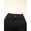 image:imageSidefeel Womens Wide Leg Jeans High Waisted Straight Leg Stretchy Denim Pants with PocketsBlack