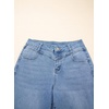 image:imageSidefeel Womens Wide Leg Jeans High Waisted Straight Leg Stretchy Denim Pants with PocketsIceland Blue