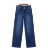 image:imageSidefeel Womens Wide Leg Jeans High Waisted Tummy Control Stretchy Straight Leg Denim Pants with PocketsDark Blue