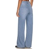 image:imageSidefeel Womens Wide Leg Jeans High Waisted Tummy Control Stretchy Straight Leg Denim Pants with PocketsIceland Blue