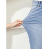 image:imageSidefeel Womens Wide Leg Jeans High Waisted Tummy Control Stretchy Straight Leg Denim Pants with PocketsIceland Blue