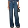 image:imageSidefeel Womens Wide Leg Jeans High Waisted Tummy Control Stretchy Straight Leg Denim Pants with PocketsReal Teal