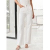 image:imageSidefeel Womens Wide Leg Jeans High Waisted Tummy Control Stretchy Straight Leg Denim Pants with PocketsWhite
