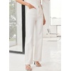 image:imageSidefeel Womens Wide Leg Jeans High Waisted Tummy Control Stretchy Straight Leg Denim Pants with PocketsWhite