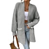 image:imageSidefeel Womens Cardigan Sweaters 2026 Long Sleeve Open Front Chevron Striped Fall Outfits Chunky Knit Sweaters CoatGray