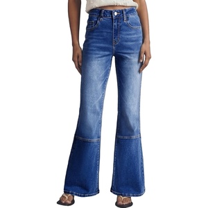 image:imageSidefeel Womens Bootcut Jeans High Waisted Flare Stretchy Bell Bottom Denim Pants with PocketsBluing