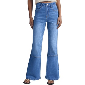 image:imageSidefeel Womens Bootcut Jeans High Waisted Flare Stretchy Bell Bottom Denim Pants with PocketsLight Blue