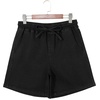 image:imageSIDEFEEL Womens Jean Shorts High Waisted Stretchy Summer Drawstring Elastic Waist Baggy Denim ShortsBlack