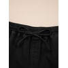 image:imageSIDEFEEL Womens Jean Shorts High Waisted Stretchy Summer Drawstring Elastic Waist Baggy Denim ShortsBlack